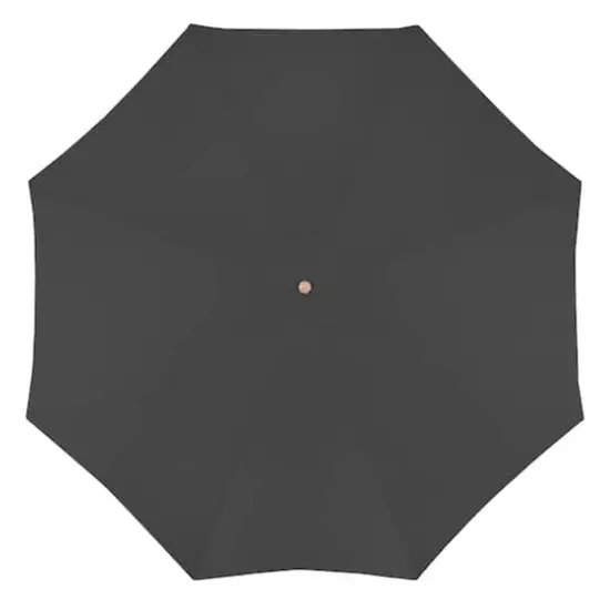 8.5ft. Gray Outdoor Patio Market Umbrella with Wooden Pole {3}