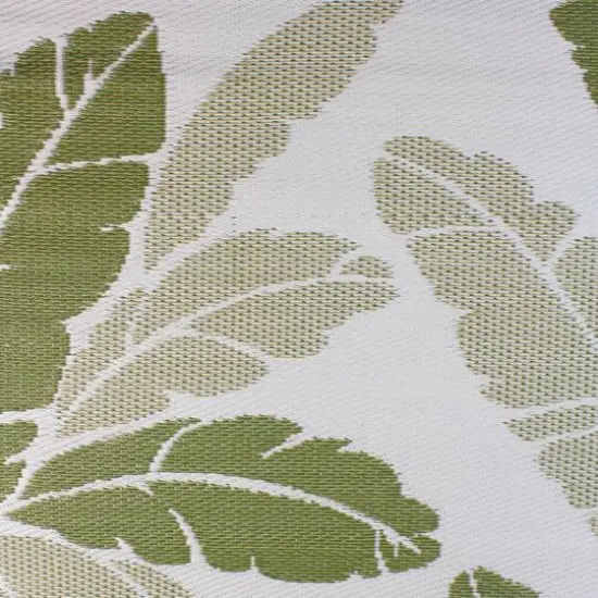Green & White Palm Leaf Rectangular Outdoor Area Rug, 4ft. x 6ft. {5}