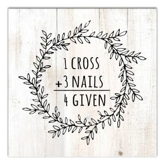 Easter Math Wreath Canvas Wall Art {1}