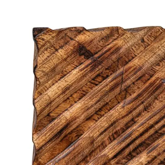 Hello Honey&reg; Burnt Finish Hand Carved Mango Wood Nesting Box Set {6}