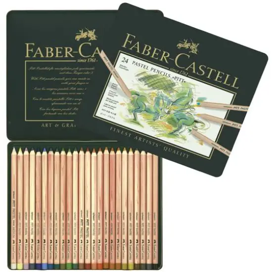 Faber-Castell Pitt 24 Color Pastel Pencil Set {4}