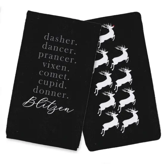 Reindeer Names Tea Towels - Set of 2 {1}
