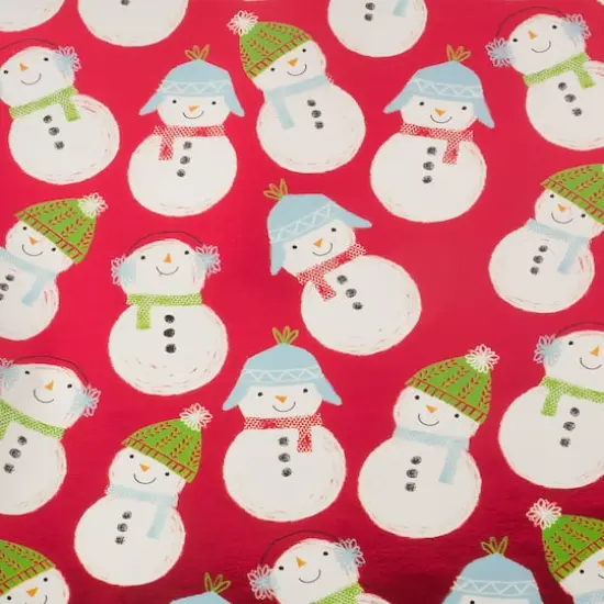 JAM Paper Cozy Snowmen Gift Wrap {1}