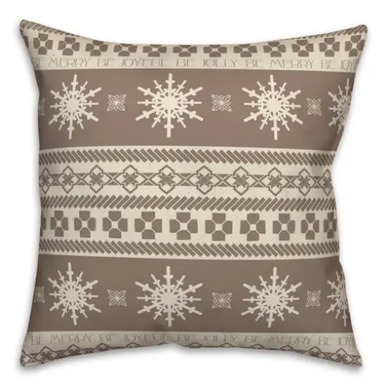 Neutral Christmas Sweater Throw Pillow {1}
