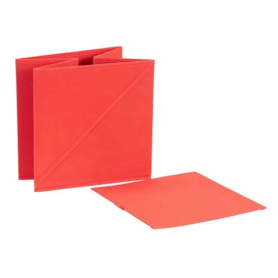 Household Essentials Storage Cubes with Diagonal Handle, 6ct. Red {6}