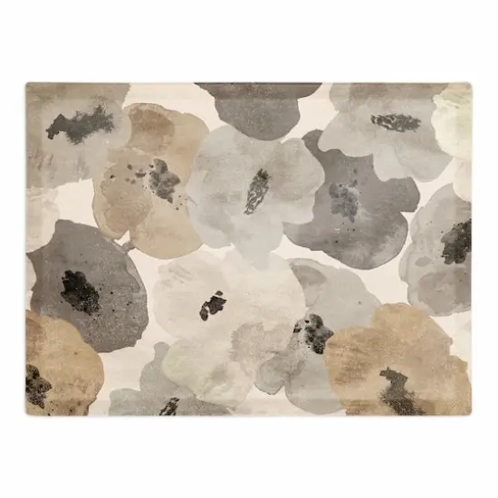 Neutral Floral Pattern Cotton Twill Placemat {1}