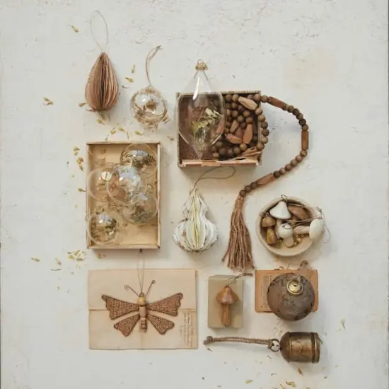 Hello Honey&reg; 2 Pack 7" Butterfly Handmade Mango Wood Bead and Bamboo Ornaments {3}