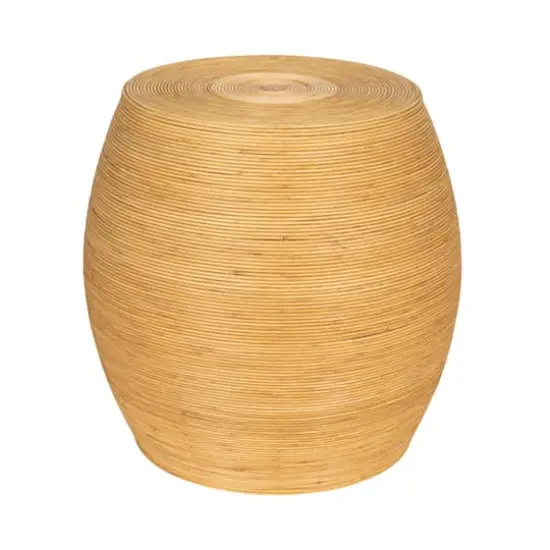 Hello Honey&reg; Small Rattan Round Accent Table Natural {1}