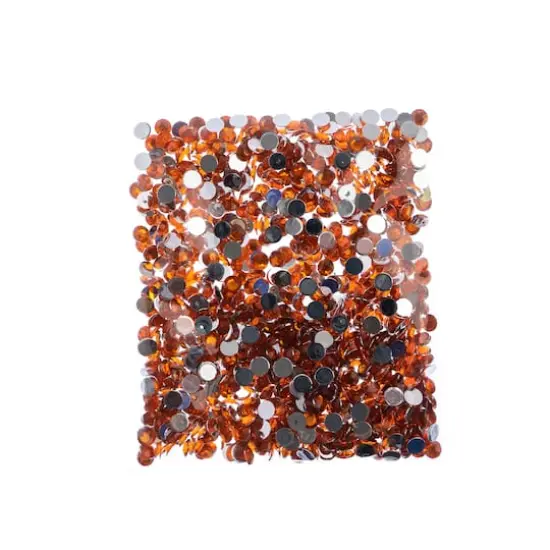 John Bead 6mm Acrylic Round Flat Back Rhinestones, 1,000ct. Orange {4}