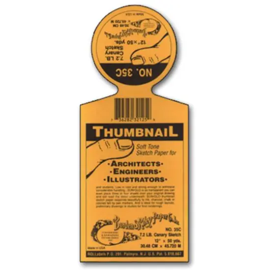 Borden & Riley No.35C Sun-Glo Thumbnail Soft Tone Sketch Roll, Canary {1}