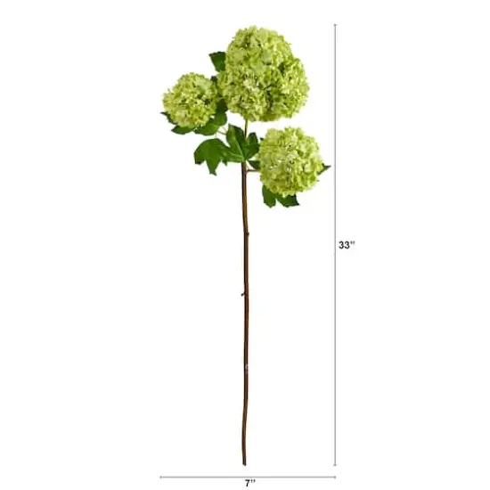 Green Snowball Hydrangea Artificial Flower Stem, 2ct. {3}