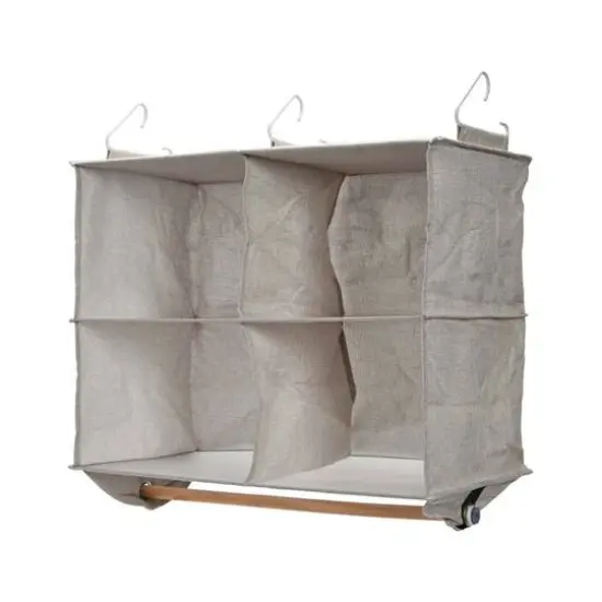 Household Essentials 19" 4-Pocket Wide Organizer Silver {6}