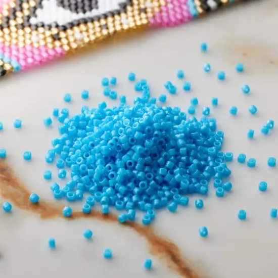 Miyuki Delica Glass Round Seed Beads, 11/0 Dark Turquoise Blue {3}