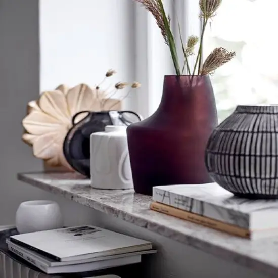 Hello Honey&reg; 6" Black & White Debossed Stoneware Vase {4}