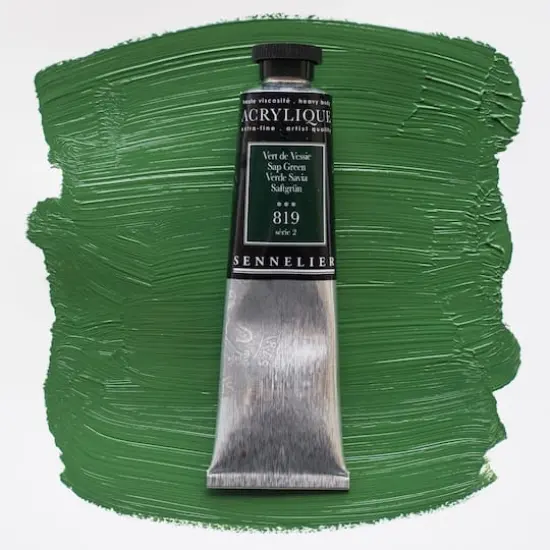 Sennelier Extra Fine Artists' Acrylic Paint, 60mL 819 Sap Green {4}