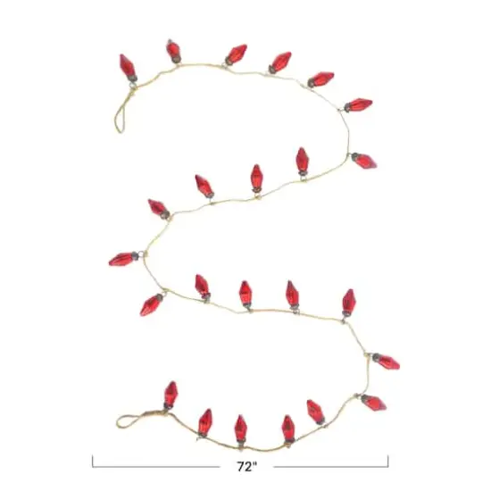 Hello Honey&reg; 6ft. Red Mercury Glass Ornament Garland {4}