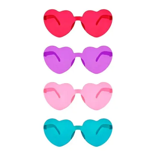 5.5" Heart Shaped Glasses, 4ct. by Celebrate It&trade; {1}