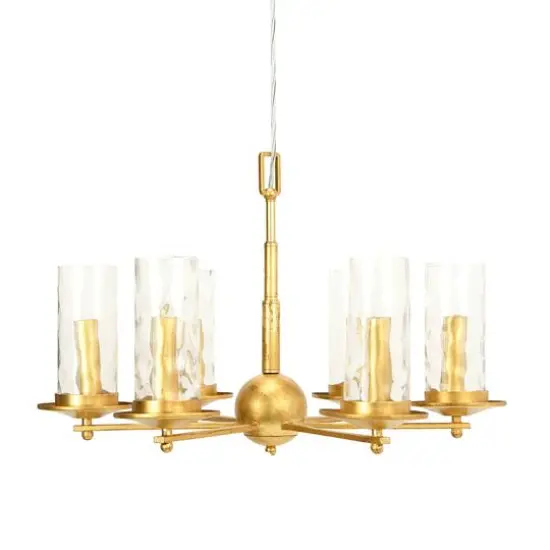 Hello Honey&reg; Antiqued Gold 6-Light Chandelier {1}