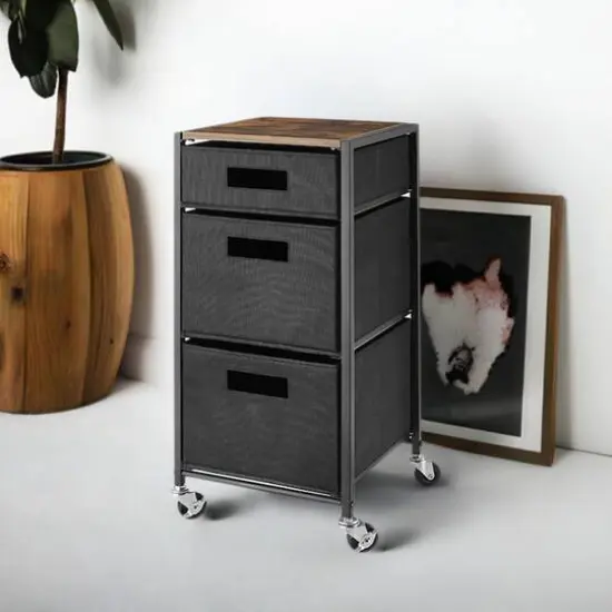 Whitmor Rolling 3 Drawer Cart {1}