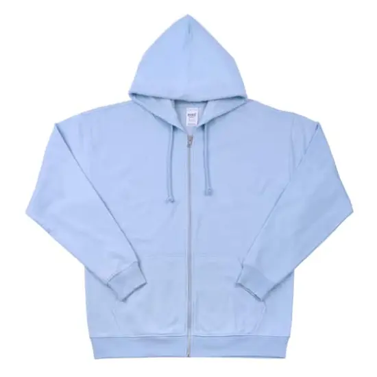 Unisex Adult Full Zip Hooded Sweatshirt by Make Market&reg; Light Blue {1}