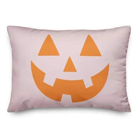 Pumpkin Face Throw Pillow {1}