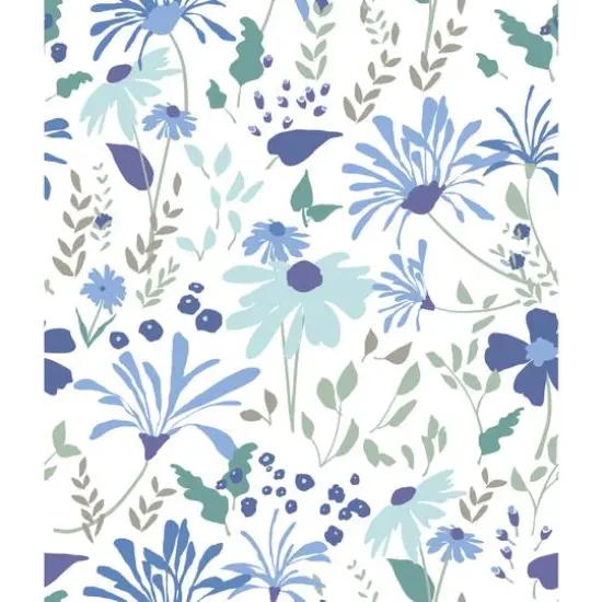 RoomMates Blue Bella Garden Peel & Stick Wallpaper {1}