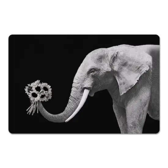 Elephant Bouquet 27" x 18" Floor Mat {1}