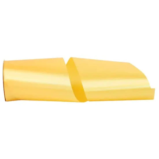 JAM Paper 6" x 50yd. Single Face Satin Allure Ribbon Baby Maize {1}