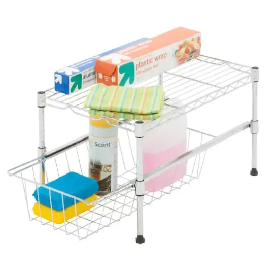 Honey Can Do Large Adjustable Cabinent Organizer with Basket {3}