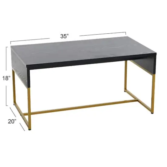 Household Essentials 59" Wrap Coffee Table Black {4}