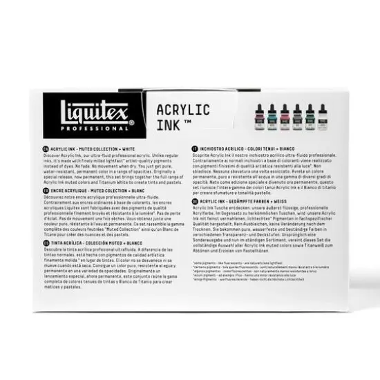 Liquitex&reg; Professional Acrylic Ink&trade; Muted Collection + White {6}