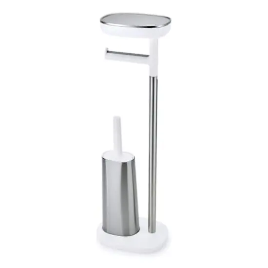 Joseph Joseph EasyStore Plus Standing Toilet Paper Holder with Flex Steel Toilet Brush {1}