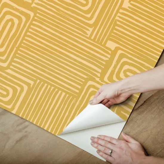 RoomMates Emily Rayna Pathways Peel & Stick Wallpaper Yellow {6}