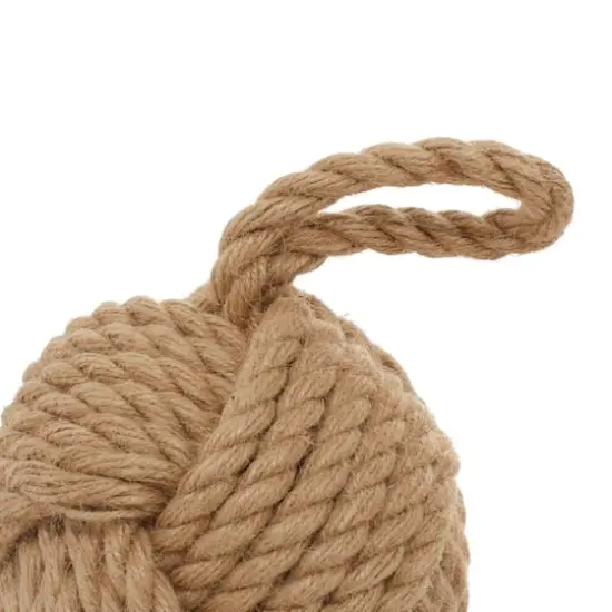 14" Jute Coastal Rope Sculpture Set {4}