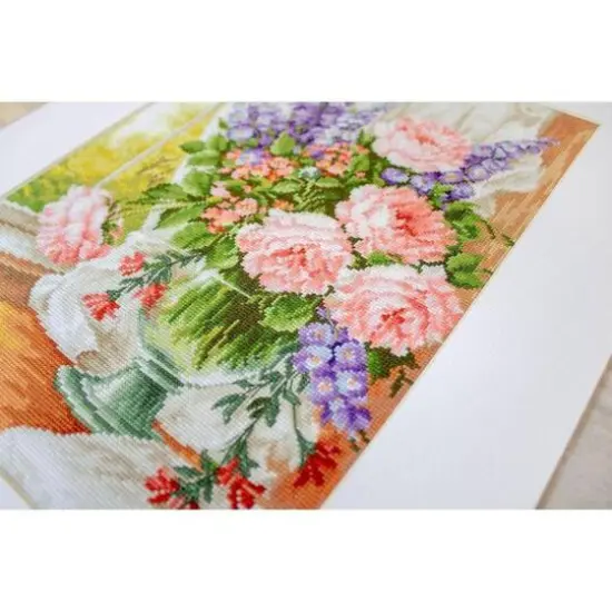 Luca-s Flowers At The Window Counted Cross Stitch Kit {11}