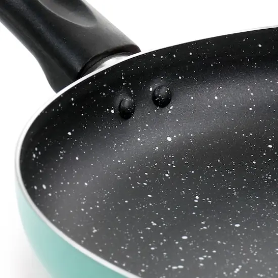 Oster Luneta 9.5" Teal Aluminum Nonstick Frying Pan {5}