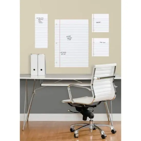 RoomMates Notebook Paper Dry Erase Peel & Stick Giant Decals {4}