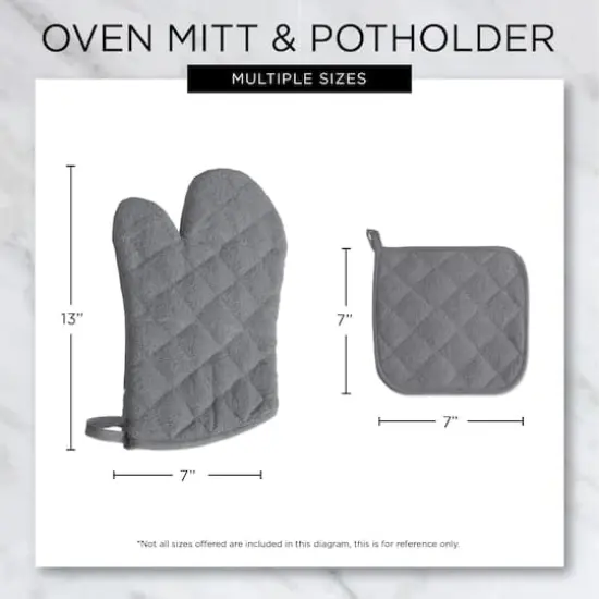 DII&reg; Terry Oven Mitts, 2ct. Stonewash Blue {6}