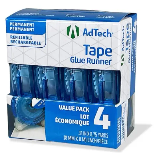 AdTech&trade; Permanent Tape Glue Runners, 4ct. {5}