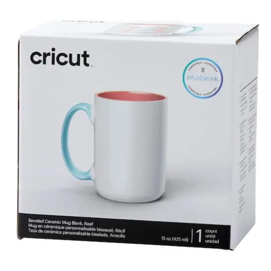 Cricut&reg; Blank Beveled Ceramic Mug, 15oz. Reef {1}