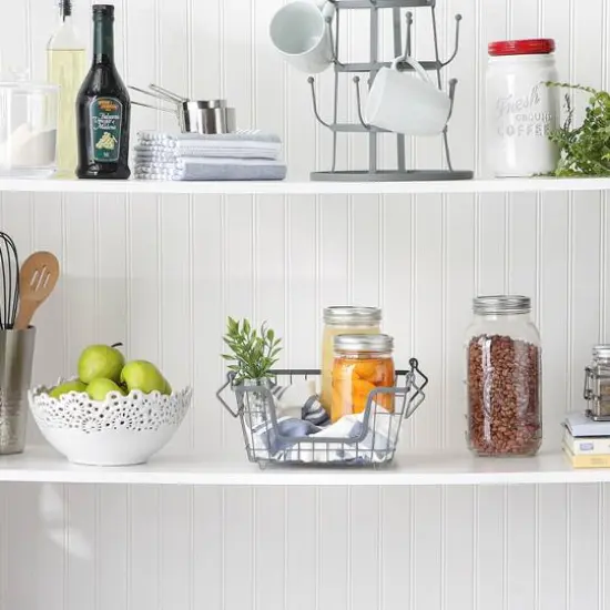 DII&reg; Small Square Metal Basket Cool Gray {6}