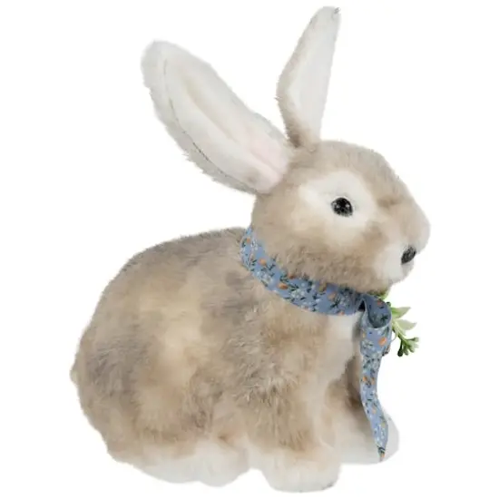 8" Plush Rabbit with Floral Bow Easter Figurine {5}