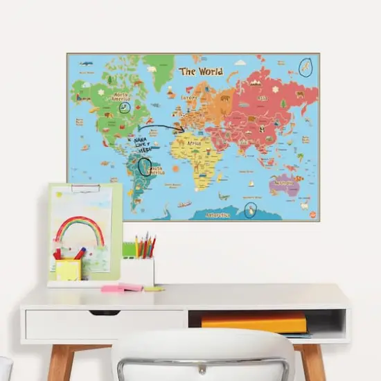 Wallpops Kids World Dry Erase Map Decal {4}
