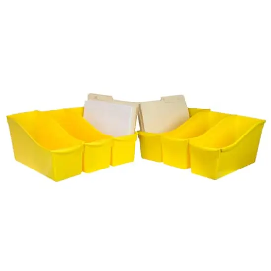 Storex Large Book Bin, 6ct. Yellow {4}