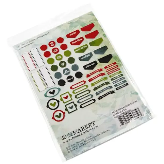 49 And Market ARToptions Holiday Wishes Chipboard Bits {5}