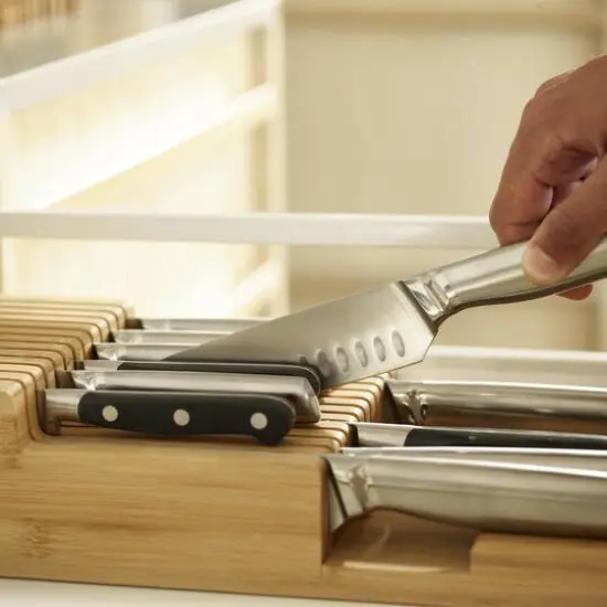 Joseph Joseph DrawerStore Bamboo Large 2-tier in-drawer knife organizer {6}