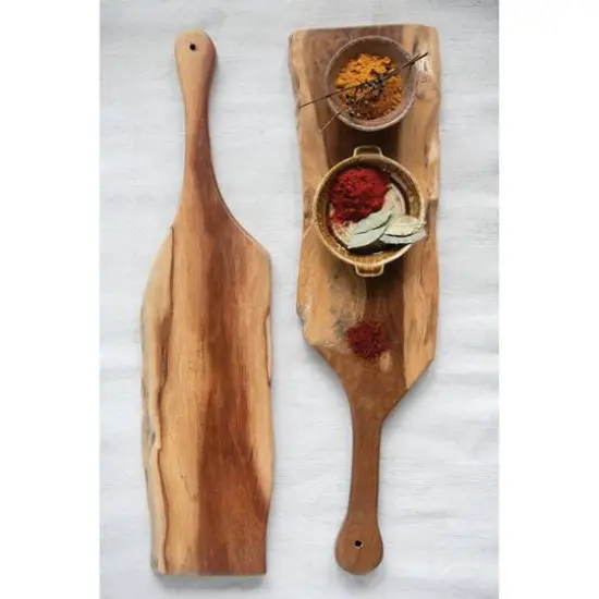 Hello Honey&reg; 30.5" Mango Wood Cutting Board with Handle {4}