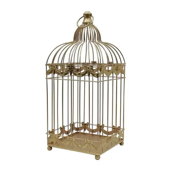 Gold Iron Birdcage with Bows Tabletop D&eacute;cor by Ashland&reg; {1}