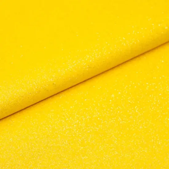 SINGER Solid Glitter Cotton Fabric Yellow {3}