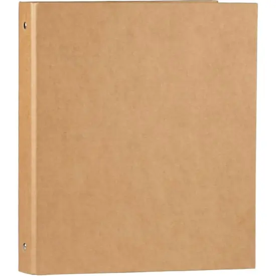 JAM Paper Designders&reg; 1" Brown Kraft 3 Metal Ring Binder {3}